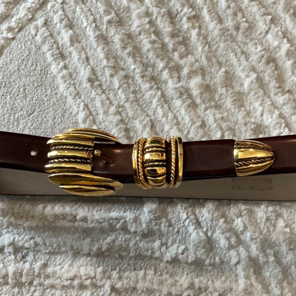 Simon Italian Brown Leather Belt